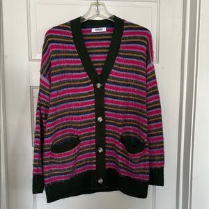 Daydreamer Vibrant Striped grandpa Cardigan